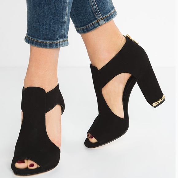 michael kors open toe ankle boots